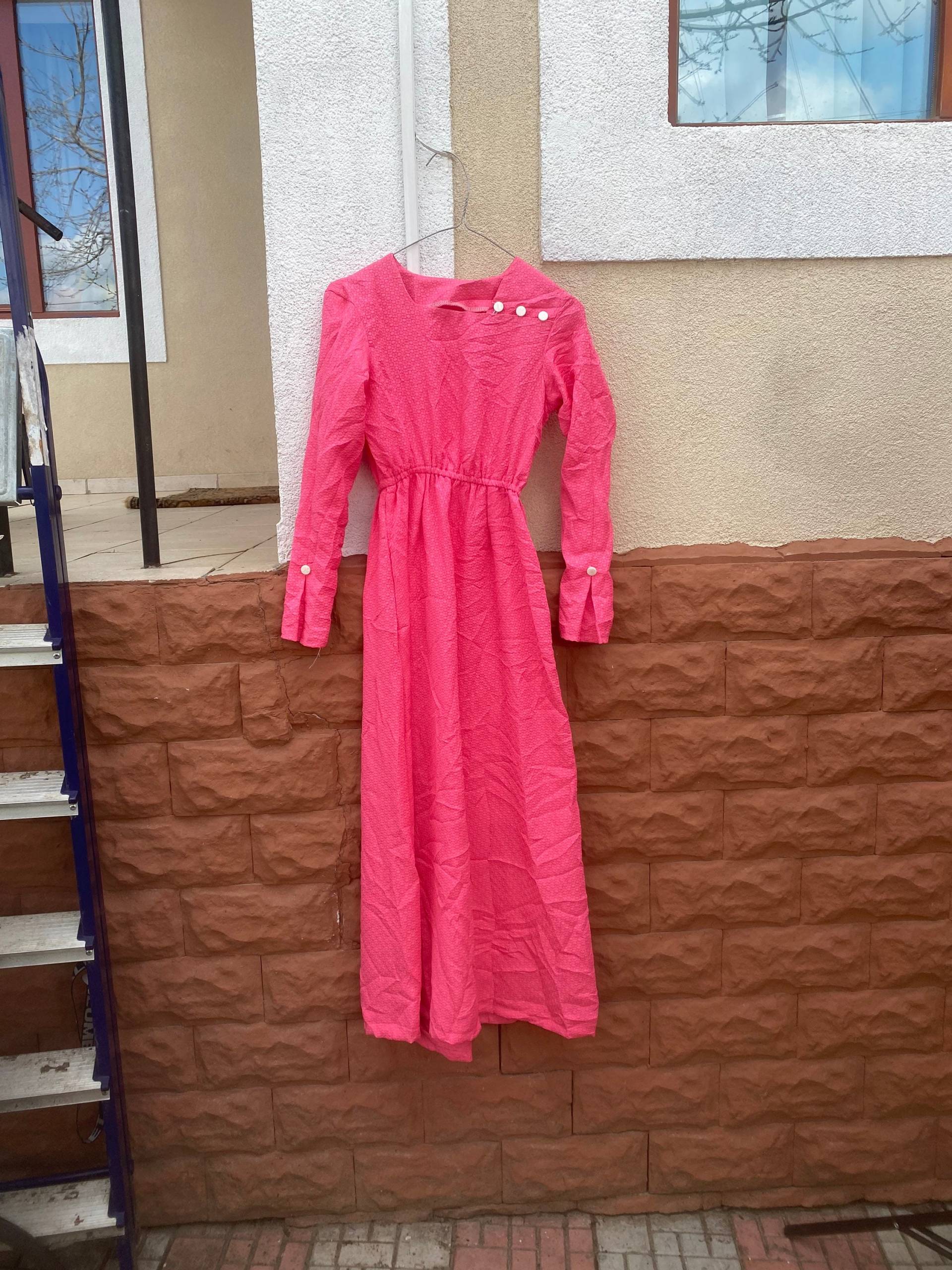 Mädchen Vintage Rosa Kleid, 12 Jahre von DadaVintageCom