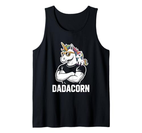 Dadacorn Cool Dad with Baby Tank Top von Dadacorn Dad Father Mythical