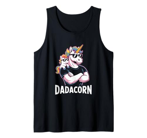 Dadacorn Cool Unicorn Dad and Kid Sunglasses Tank Top von Dadacorn Unicorn Dad Father Rainbow Squad