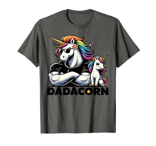 Dadacorn Einhorn Papa und Baby Einhorn Vatertag Dadacorn T-Shirt von Dadacorn Unicorn Dad and Baby Papa Father's Day