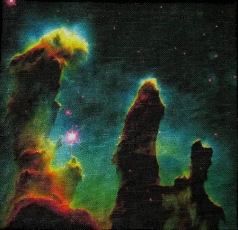 Adlernebelfleck Pillars Hubble - Weste, Tasche, Rucksack, Jacke Gedruckter Aufnäher Zum Aufnähen 15 cm P421 von DaddyoFattyo