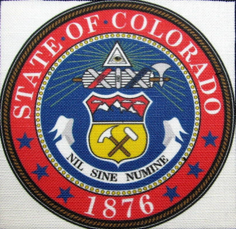 Colorado State Seal - Weste, Tasche, Rucksack, Jacke Patch Gedruckt Annähen Zeigt Ihre Reisen von DaddyoFattyo