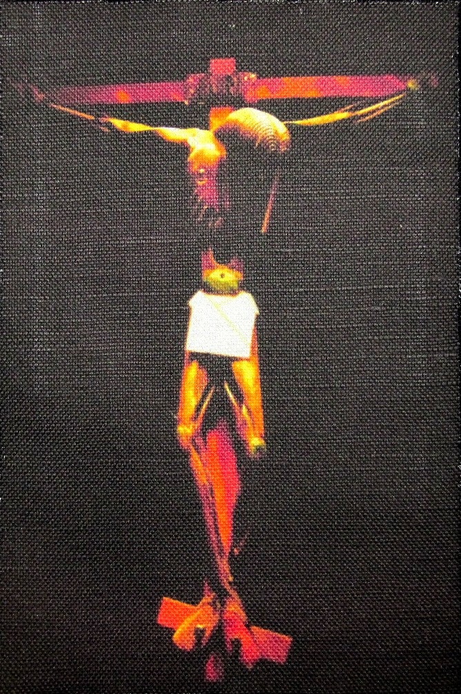 Dali - Christ On The Cross Bedrucktes Aufnäher Medium Weste, Tasche, Rucksack, Jacke P548 von DaddyoFattyo