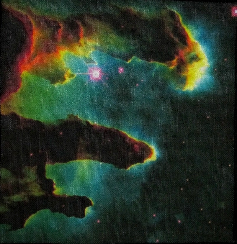 Eagle Nebula Pillars Hubble - Weste, Tasche, Rucksack, Jacke Bedruckte Aufnäher 16 Zoll P421 von DaddyoFattyo