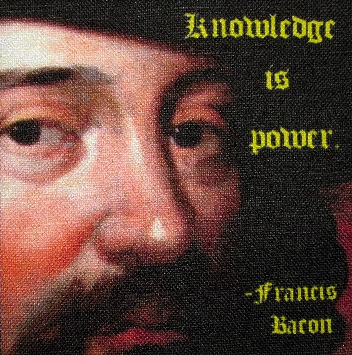 Francis Bacon Gedruckt Zitat - Patch Sew On Weste, Tasche, Rucksack, Jacke P490 von DaddyoFattyo