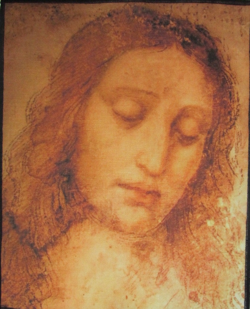 Gedruckte Sew Auf Patch - Große Wieder Christus Studieren Leonardo Da Vinci 1452-1519 Das Letzte Abendmahl von DaddyoFattyo