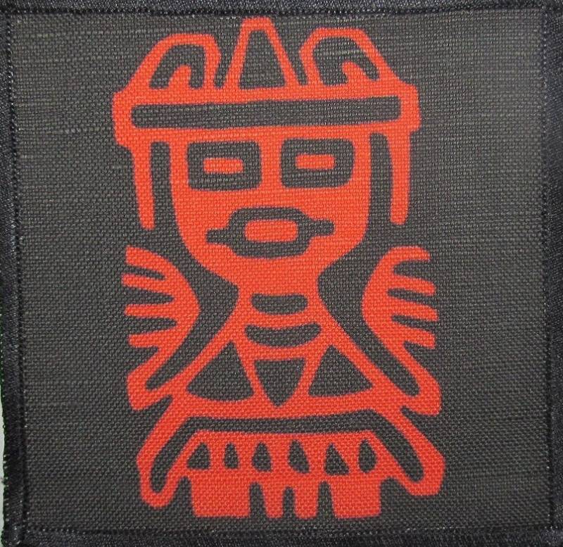 Gedruckter Aufnäher - Azteken Tier Azteken-steinschnitzereien von DaddyoFattyo
