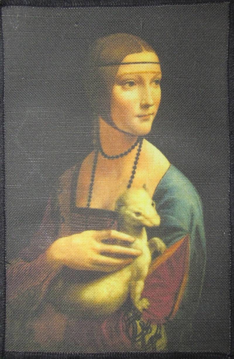 Gedruckter Aufnäher Zum Aufnähen - Dame Mit Hermemin Leonardo Da Vinci 1452 1519 von DaddyoFattyo