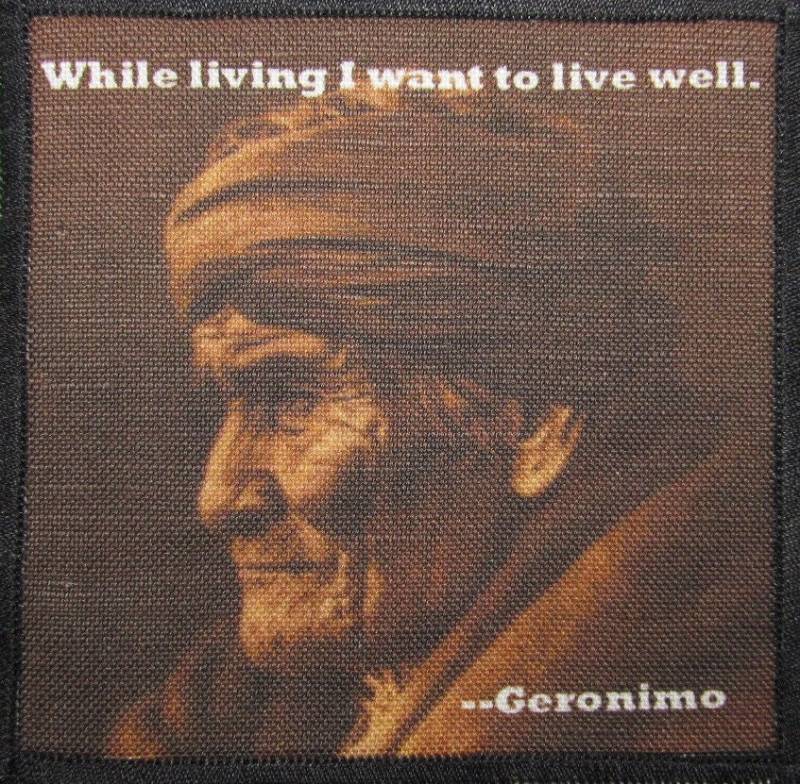 Gedruckter Patch Zum Aufnähen - Geronimo Quote 2 Bedonkohe Apachen Weste, Tasche, Rucksack P156 von DaddyoFattyo