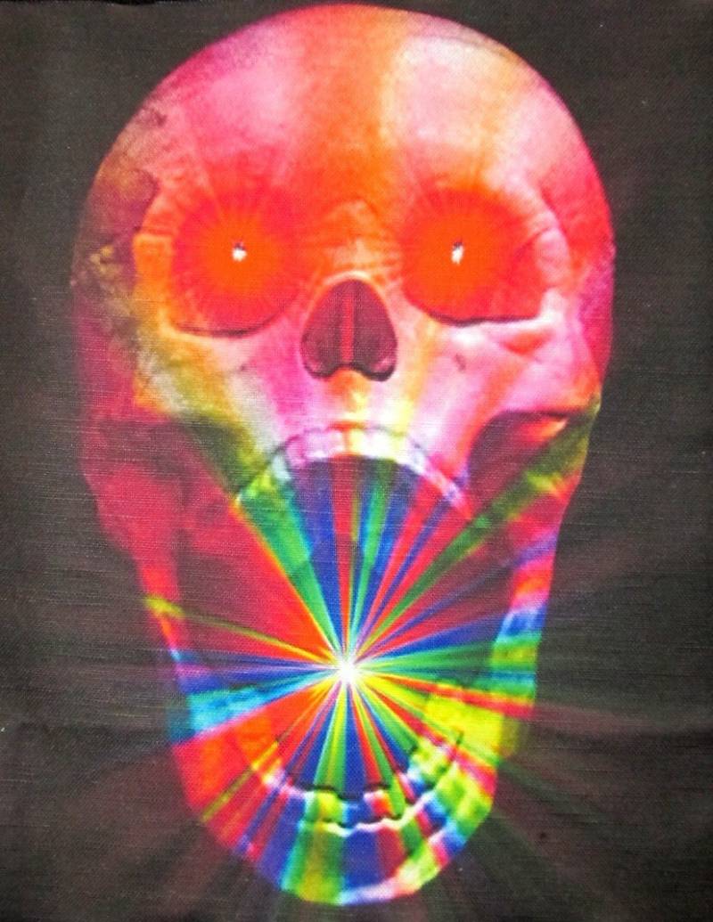 Gedrucktes Patch - Große Rückseite Color Glowing Skull Weste, Tasche, Rucksack, Jacke Sew On -P547 von DaddyoFattyo