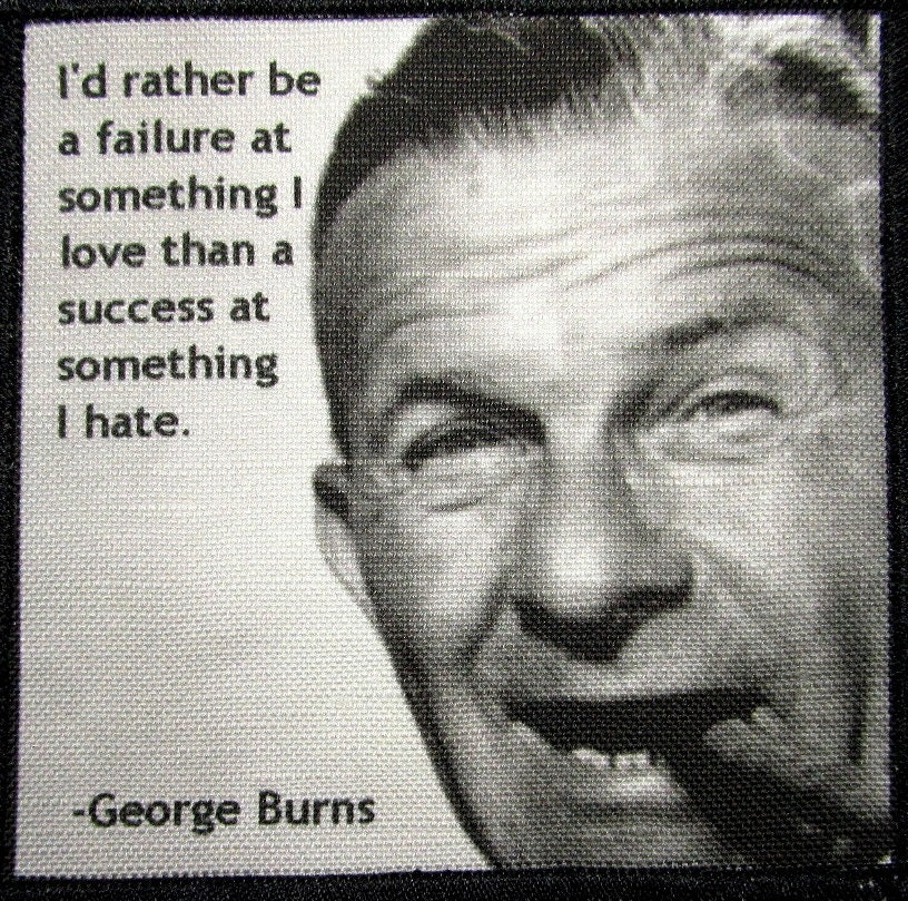 George Burns Zitat - Gedruckt Patch Annähen Weste, Tasche, Rucksack, Jacke von DaddyoFattyo