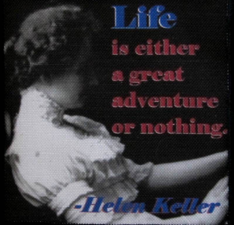 Helen Keller Zitat 2 - Gedruckte Patch Sew On Weste, Tasche, Rucksack, Jacke P576 von DaddyoFattyo