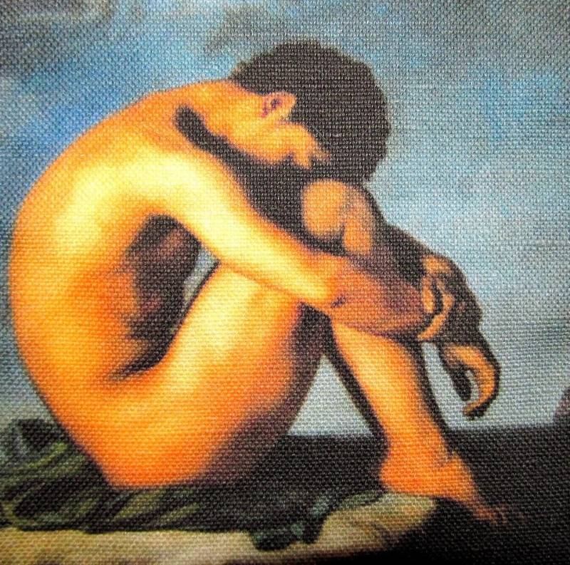Junger Mann Am Meer - Jean-Hippolyte Flandrin 1809-1864 Aufnäher Zum Aufnähen Weste, Tasche, Bacxkpack, Jacke von DaddyoFattyo