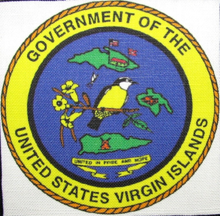 Virgin Islands Seal - Weste, Tasche, Rucksack, Jacke Gedruckter Aufnäher Aufnähen Zeigen Sie Ihre Reisen An von DaddyoFattyo