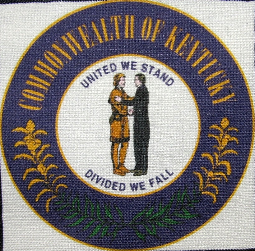 Kentucky State Seal - Weste, Tasche, Rucksack, Jacke Patch Gedruckt Annähen Zeigt Ihre Reisen von DaddyoFattyo