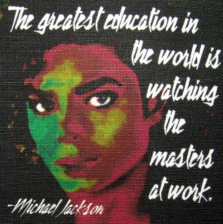 Michael Jackson Quote-Gedruckt Patch - Sew On Weste, Tasche, Rucksack, Jacke P517 von DaddyoFattyo