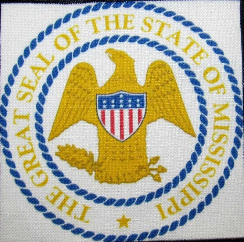 Mississippi State Seal - Weste, Tasche, Rucksack, Jacke Gedruckter Aufnäher Aufnähen Zeigen Sie Ihre Reisen An von DaddyoFattyo