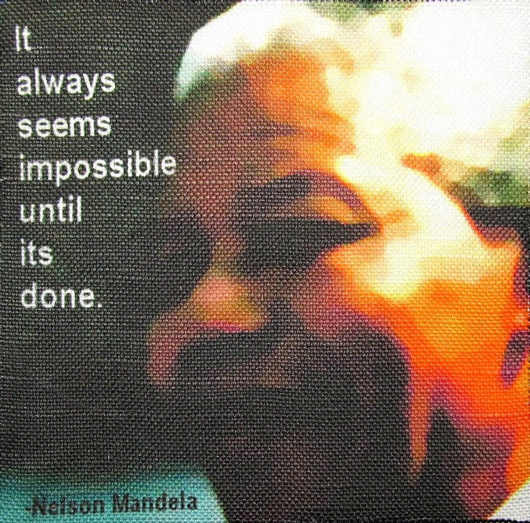 Nelson Mandela Gedruckt Zitat - Patch Nähen Auf Weste, Tasche, Rucksack, Jacke P384 von DaddyoFattyo