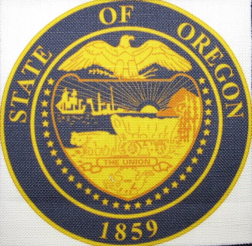 Oregon State Seal - Weste, Tasche, Rucksack, Jacke Patch Gedruckt Annähen Zeigt Ihre Reisen von DaddyoFattyo