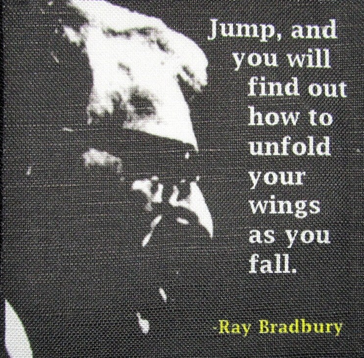 Ray Bradbury Gedruckt Zitat - Patch Sew On Weste, Tasche, Rucksack, Jacke P468 von DaddyoFattyo