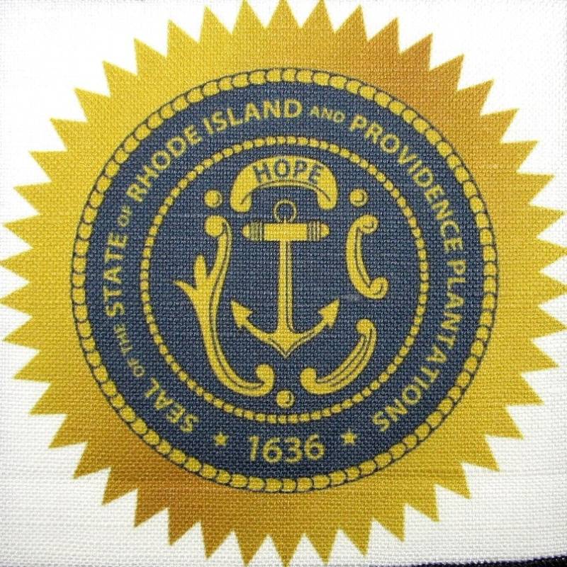Rhode Island State Seal - Weste, Tasche, Rucksack, Jacke Gedruckter Aufnäher Aufnähen Zeigen Sie Ihre Reisen An von DaddyoFattyo