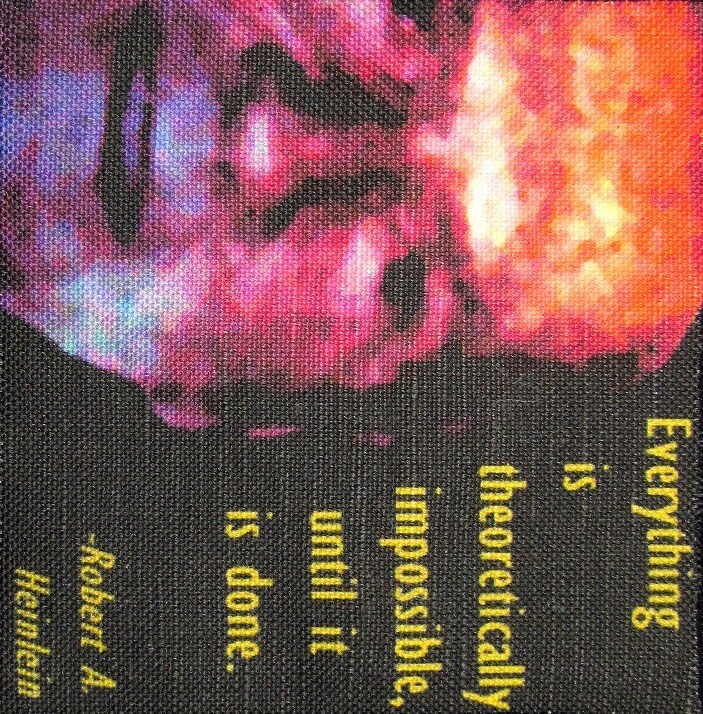 Robert Heinlein Gedruckt Zitat - Patch Sew On Weste, Tasche, Rucksack, Jacke P464 von DaddyoFattyo