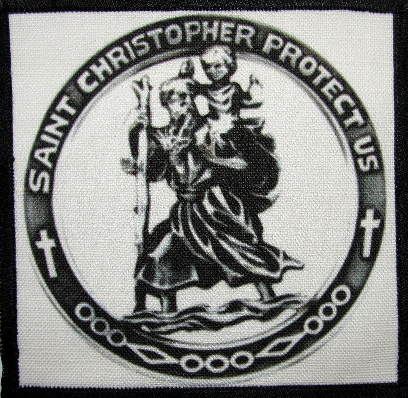 Saint Christopher - Bedruckte Aufnäher Weste, Tasche, Rucksack, Jacke, T-Shirt P322 von DaddyoFattyo