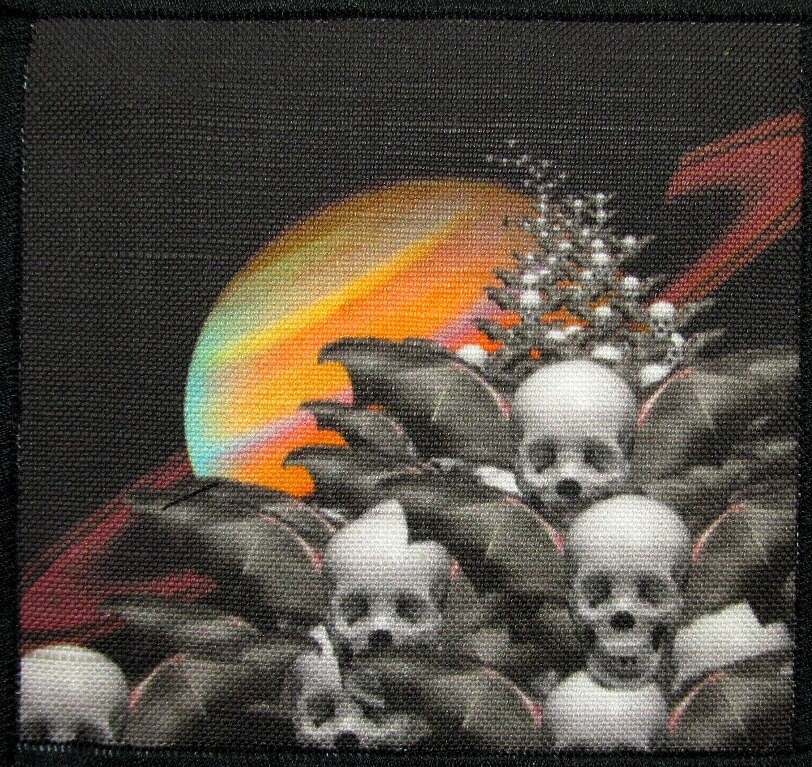 Saturn Flying Skulls - Gedruckt Annähen Patch Weste, Tasche, Rucksack, Jacke, T-Shirt von DaddyoFattyo