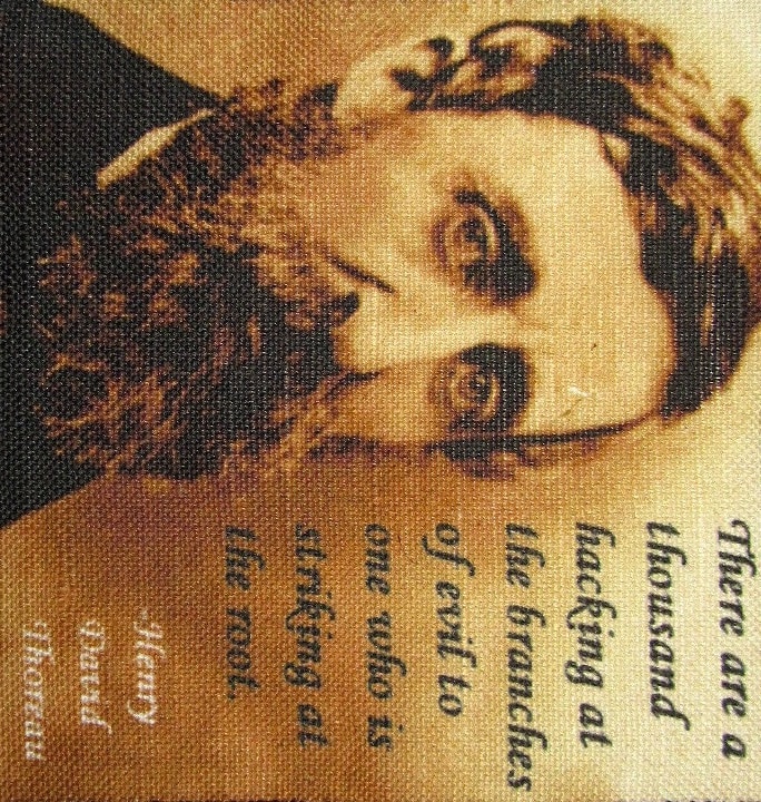 Thoreau Quote 2 - Gedruckte Patch Sew On Weste, Tasche, Rucksack, Jacke P466 von DaddyoFattyo
