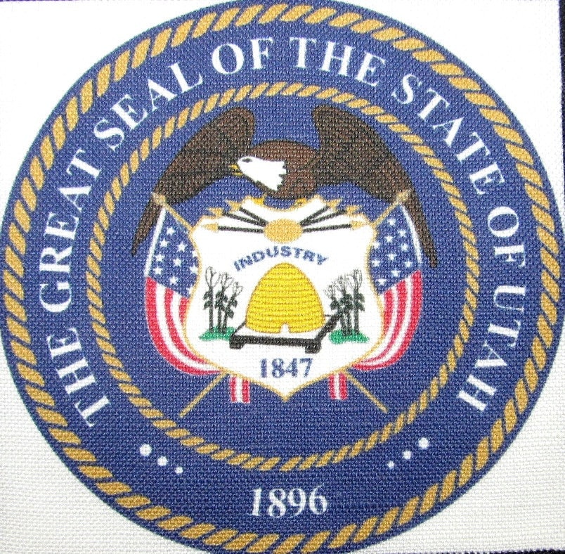 Utah State Seal - Weste, Tasche, Rucksack, Jacke Patch Gedruckt Annähen Reisen Anzeigen von DaddyoFattyo