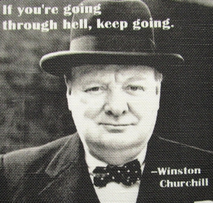 Winston Churchill Zitat - Gedruckt Patch Annähen Weste, Tasche, Rucksack, Jacke von DaddyoFattyo