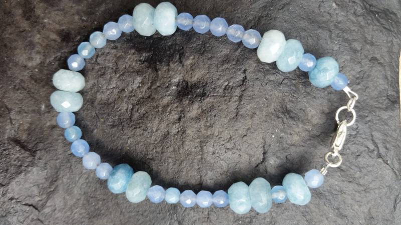 Aquamarin Armband Und Ohrringe Set von Dadevier