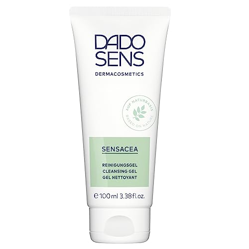 DADO SENS SENSACEA REINIGUNGSGEL 100ml | Sanfte Gesichtsreinigung & Make-up Entferner | Feuchtigkeitsspendend & beruhigend bei Rosacea | Für sensible Haut | Reduziert Rötungen & Couperose | Vegan von Dado Sens