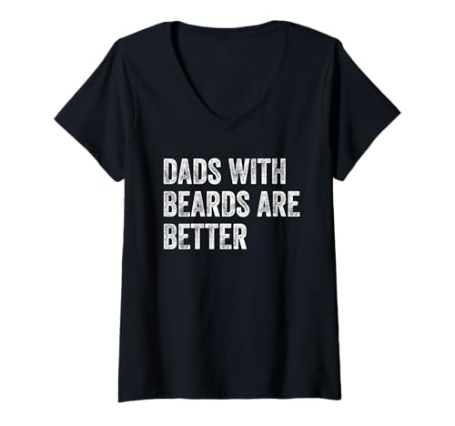 Damen Väter mit Bart sind besser T-Shirt mit V-Ausschnitt Damen Väter mit Bart sind besser T-Shirt mit V-Ausschnitt von Dads with beards are better Tee