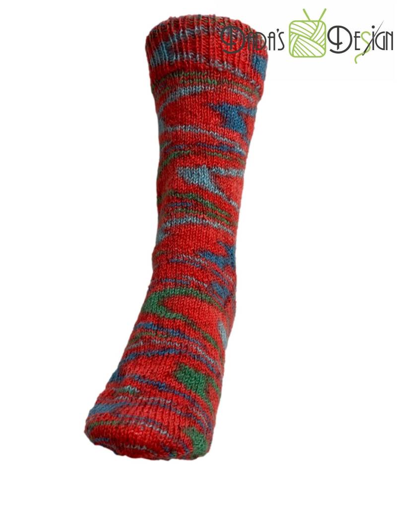 Gestricke Socken "Weekend Color Cola" - Gr. Ca 40/41 von DadusDesign