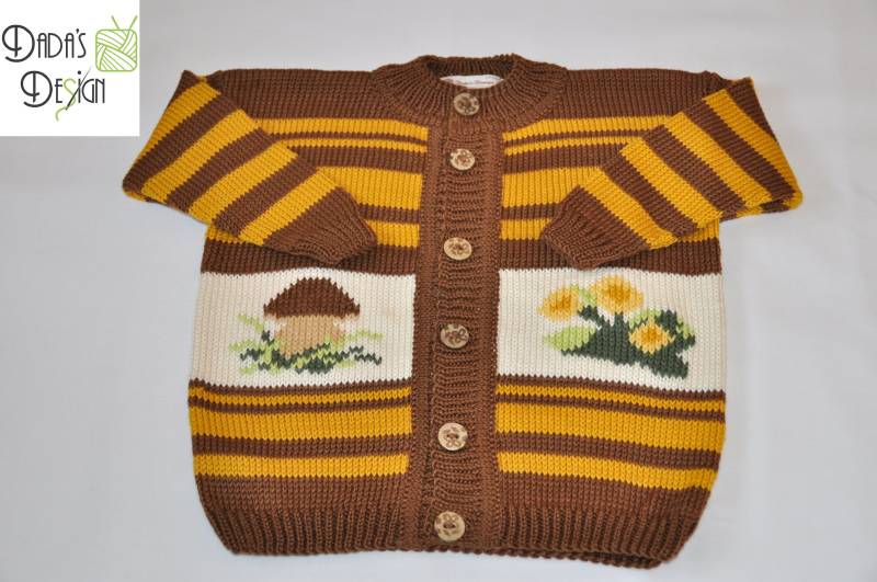 Gestrickte Jacke "David" Baby, Kind - Gr.ca 80-86 von DadusDesign