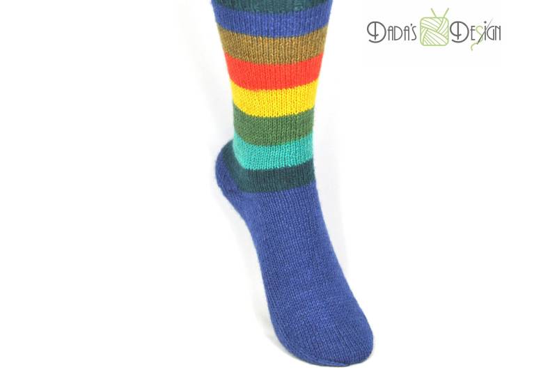 Gestrickte Socken "Pairfect Orient Color" Gr.36/37 von DadusDesign