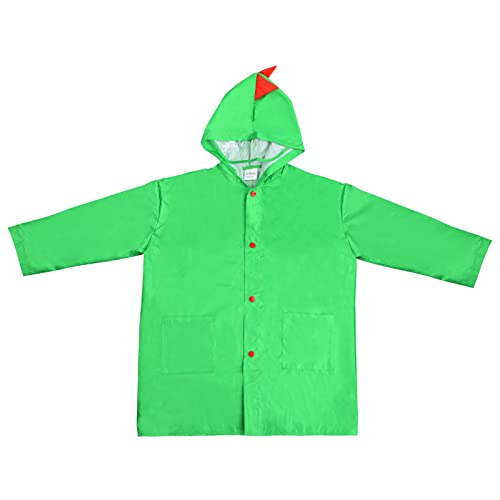 Daelesr Regenmantel für Kinder, 5-8 Jahre Kleinkind Regenponcho mit Kapuze, Regencape Regenanzug Regenjacke für Jungen Mädchen, Kinder Regenschutz Regenbekleidung für Outdoor Radfahren Camping (Grün) von Daelesr