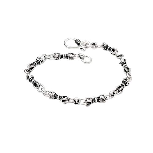 Daesar 925 Silber Armband Herren Buddhist Vajra Armband 6.5 Inch Bettelarmband Armband Silber von Daesar