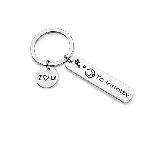 Daesar Edelstahl Herren Schlüsselanhänger mit Gravur I Love You. to Infinity Schlüsselanhänger Freundschaft von Daesar