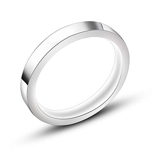 Daesar Edelstahlring für Damen Herren Hochglanzpoliert Rund Breite 3 MM Partnerringe Ring Silber Gr.60 (19.1) von Daesar