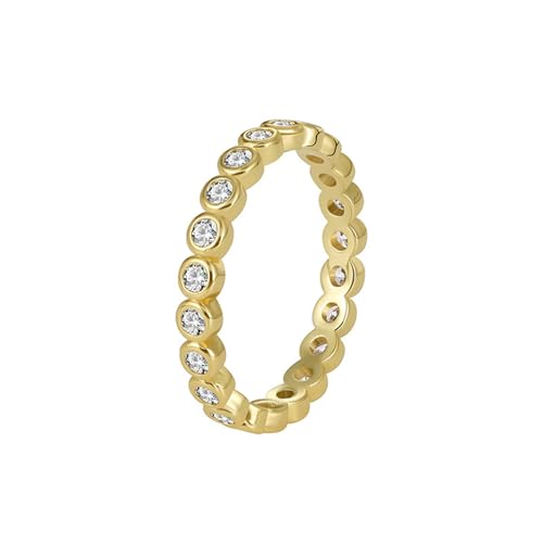 Daesar Ehering Damen Einzeln Gold 585, Verlobung Ring Frauen mit Moissanit Bandring Trauringe Hochzeitsringe Nickelfrei Gr.54 (17.2) von Daesar