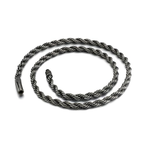 Daesar Grau Kette 66CM ohne Anhänger, 3.8MM Kordelkette Edelstahl Halskette Herren Hip Hop Personalisiert Daesar Grau Kette 66CM ohne Anhänger, 3.8MM Kordelkette Edelstahl Halskette Herren Hip Hop Personalisiert von Daesar