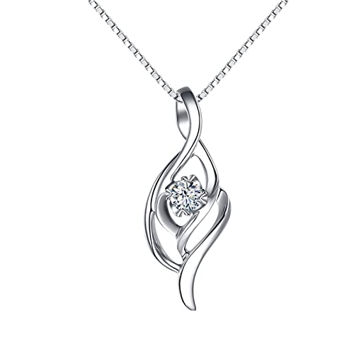 Daesar Halskette Platin 950 Damen, Kette Anhänger Unendlich mit Diamant 0.076ctHochzeit Halskette Weißgold 45CM von Daesar