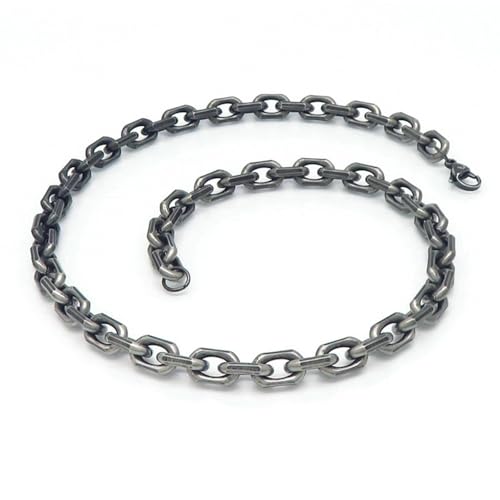Daesar Herren Halskette 45CM Edelstahl ohne Anhänger, 8MM Ankerkette Grau Kette Biker Hip Hop Partnerkette Personalisiert Daesar Herren Halskette 45CM Edelstahl ohne Anhänger, 8MM Ankerkette Grau Kette Biker Hip Hop Partnerkette Personalisiert von Daesar