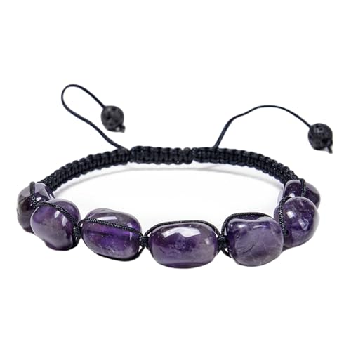 Daesar Herren Perlenarmband Verstellbar, Armbänder Perlen 10x7MM Amethyst Charm Armband für Männer von Daesar