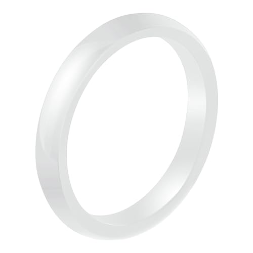 Daesar Keramik Ringe Männer, Herren Ring Personalisiert Schmal 3MM Glänzend Bandring Ring Gr.57 (18.1) von Daesar