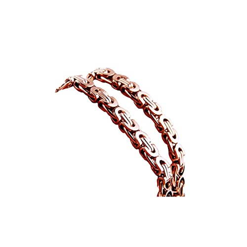 Daesar Kette Herren 55CM Edelstahl, Königskette Breit 8MM Halskette Biker Hip Hop Partnerkette Rosegold Daesar Kette Herren 55CM Edelstahl, Königskette Breit 8MM Halskette Biker Hip Hop Partnerkette Rosegold von Daesar