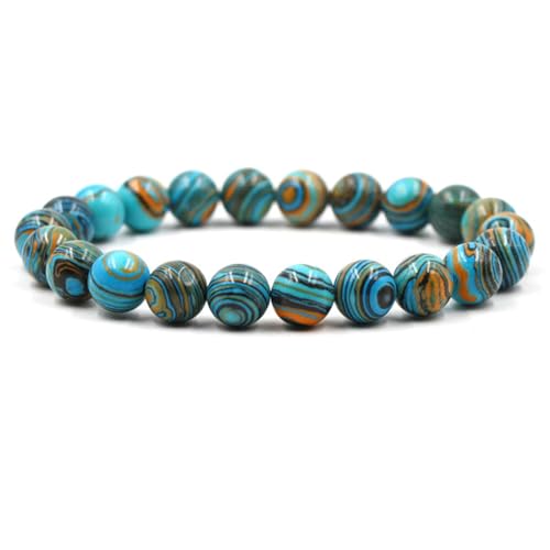 Daesar Männer Armbänder 20CM, Perlenarmband Herren 10MM Blau Malachit Charm Armbänder Perlen Daesar Männer Armbänder 20CM, Perlenarmband Herren 10MM Blau Malachit Charm Armbänder Perlen von Daesar