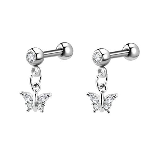 Daesar Ohrhänger 375 Gelbgold, Damen Ohrringe Hängend Schmetterling mit Moissanit Ohrhänger Nickelfrei in Bijouterie von Daesar